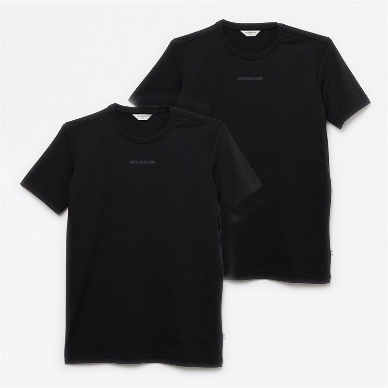 Copenhagen Legacy Jongens T-shirts Zwart 2-pack