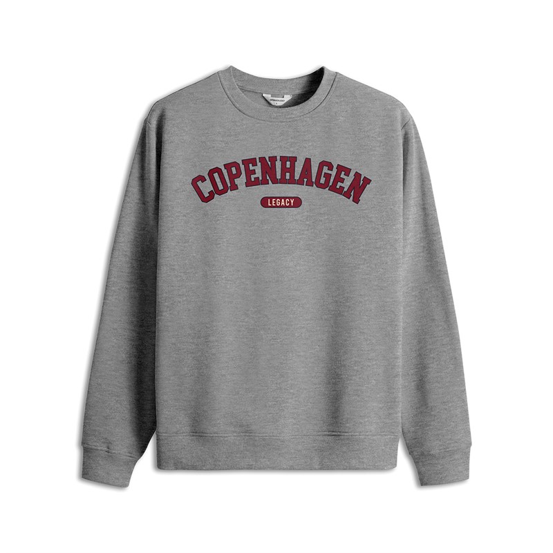 Copenhagen Legacy Crew Print Sweatshirt Grå Melange