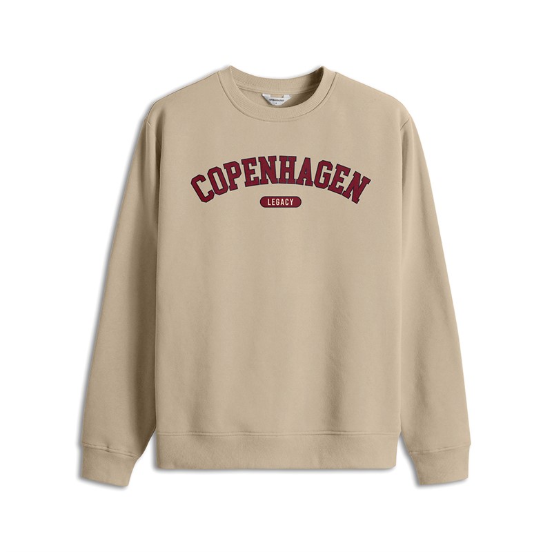 Copenhagen Legacy Crew Print Sweatshirt Ecru