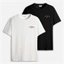 Copenhagen Legacy Herre To Pak Trykte T-shirts Sort / Hvid