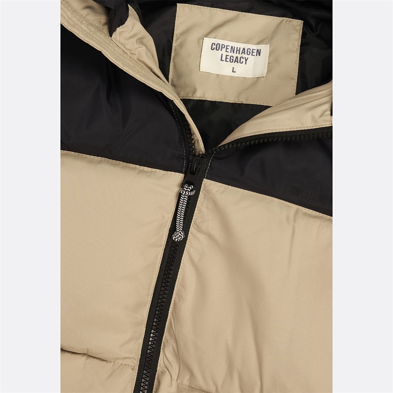 Copenhagen Legacy Herren Jacke mit Kapuze Khaki / Schwarz