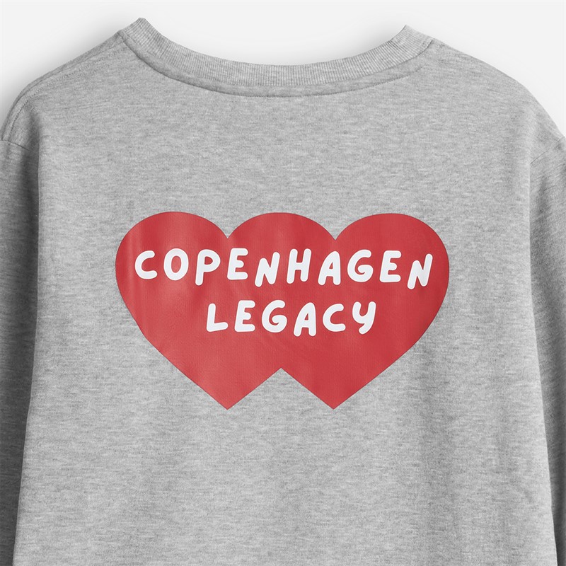 Copenhagen Legacy Bluza dla niego z nadrukiem w serca kolor Grey Melange