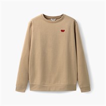 Copenhagen Legacy Heren crew hart print sweatshirt Khaki
