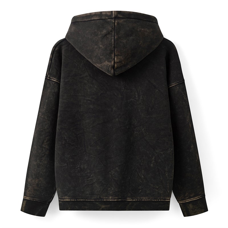 Copenhagen Legacy Herre Vintage Vasket Oversized Hættetrøje Dark Grey