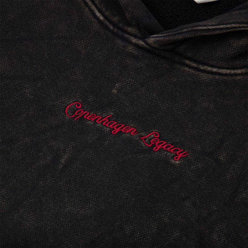 Copenhagen Legacy Herre Vintage Vasket Oversized Hættetrøje Dark Grey