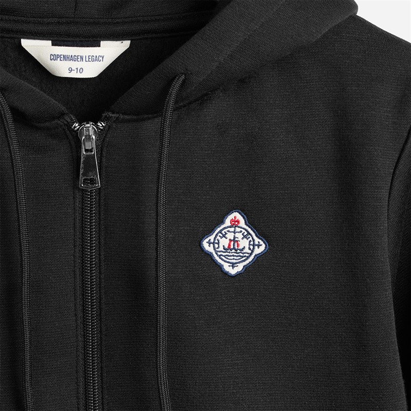 Copenhagen Legacy Drenge lynlås hoodie Sort
