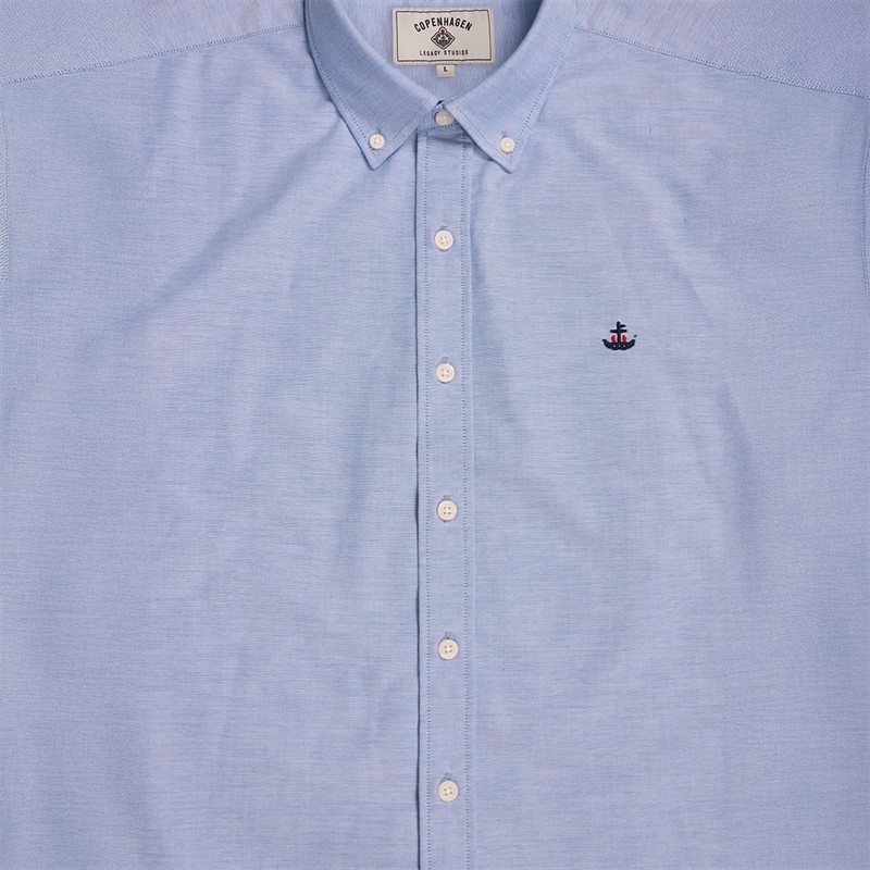 Copenhagen Legacy Herren Oxford Kragen Hemd Sky Blue