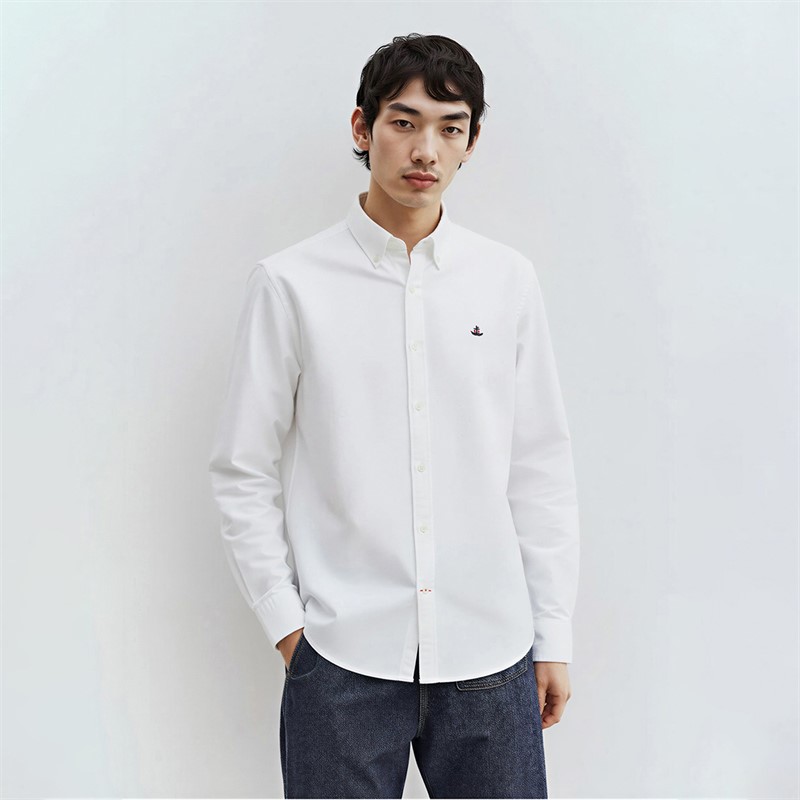 Copenhagen Legacy Herren Oxford Kragen Hemd Weiß