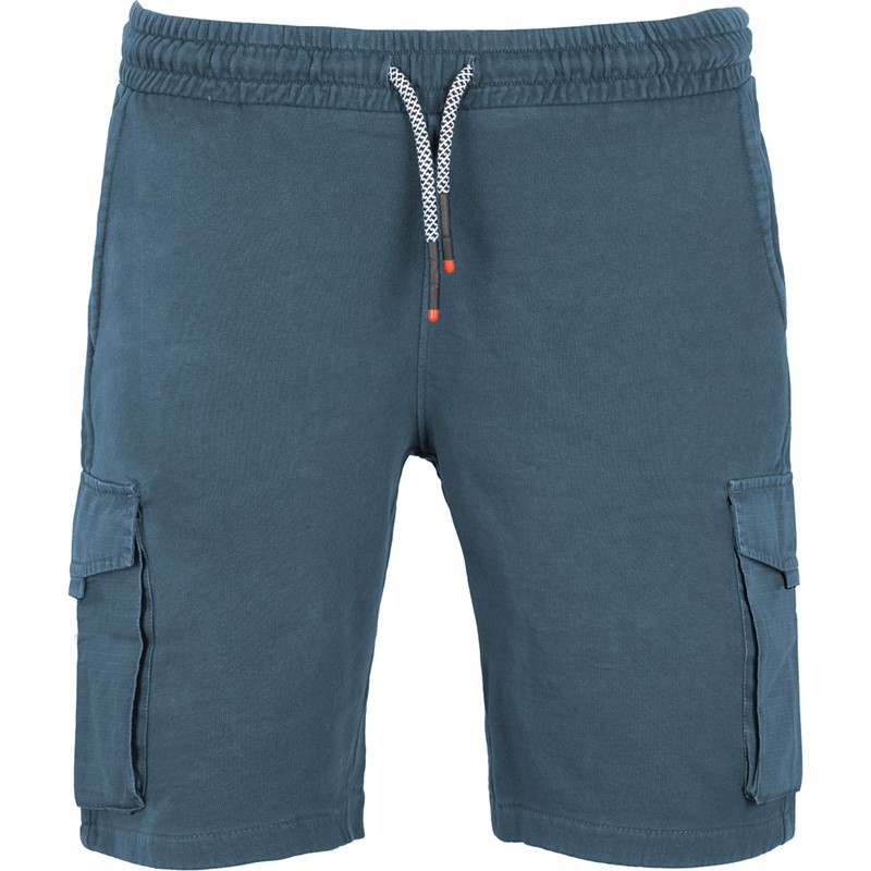 Indicode Mænd Inway Sweat Cargo Shorts Mørk Denim