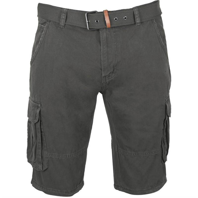 Indicode Mænd Inmonroe Cargo Shorts med Bælte Sort