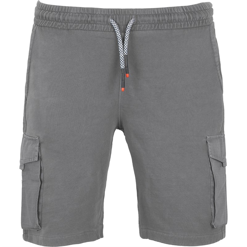 Indicode Herren Inway Sweat Cargo Shorts Hellgrau