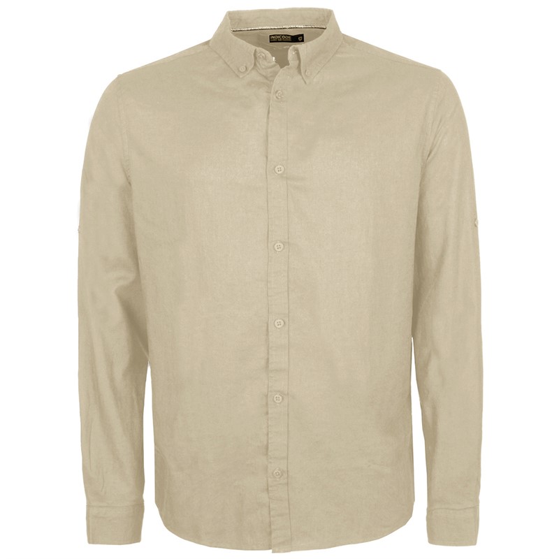 Indicode Chemise à manches longues Inhankin Homme Gris Brume