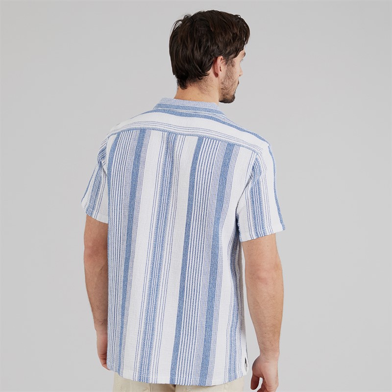 Indicode Herren Inrafko Hemd mit kurzem Arm Blau