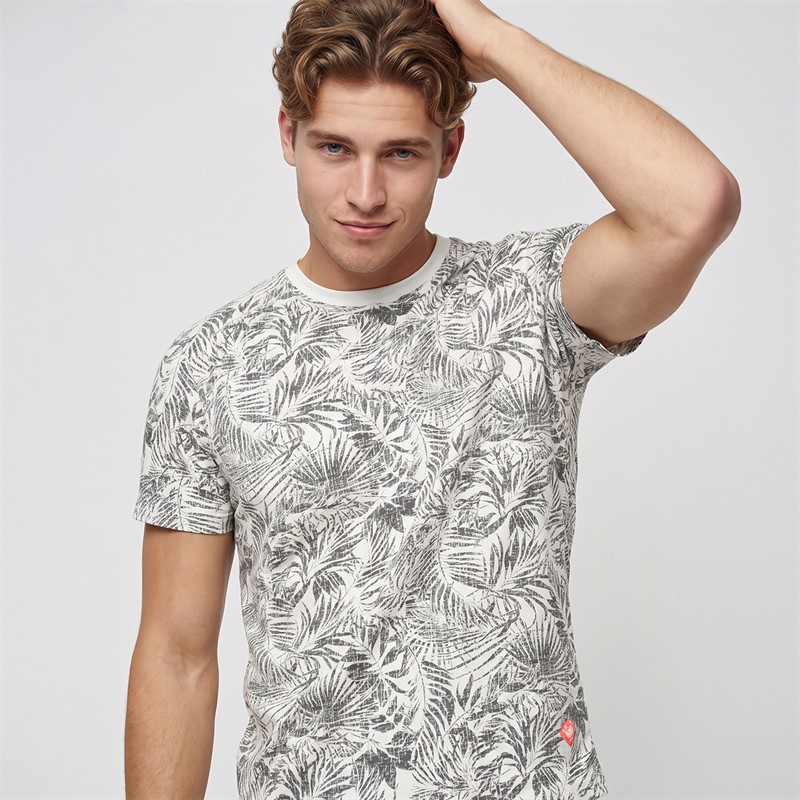 Indicode Mens Inpalme T-Shirt Off White