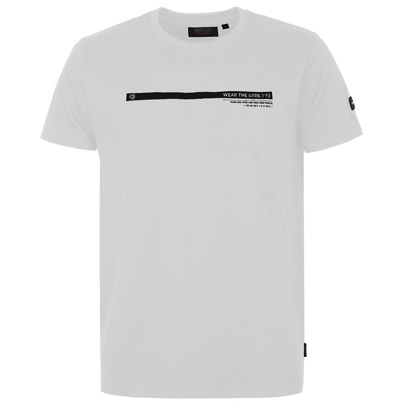 Indicode T-shirt Homme Hanes blanc cassé