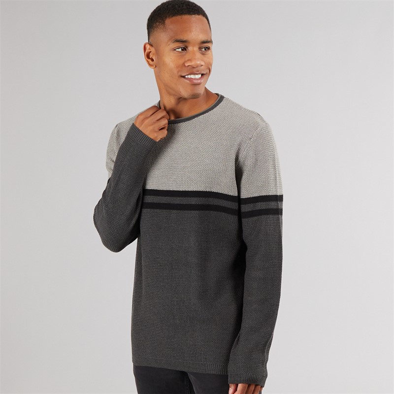 Indicode Herren Jaluf Pullover Anthrazit Mix