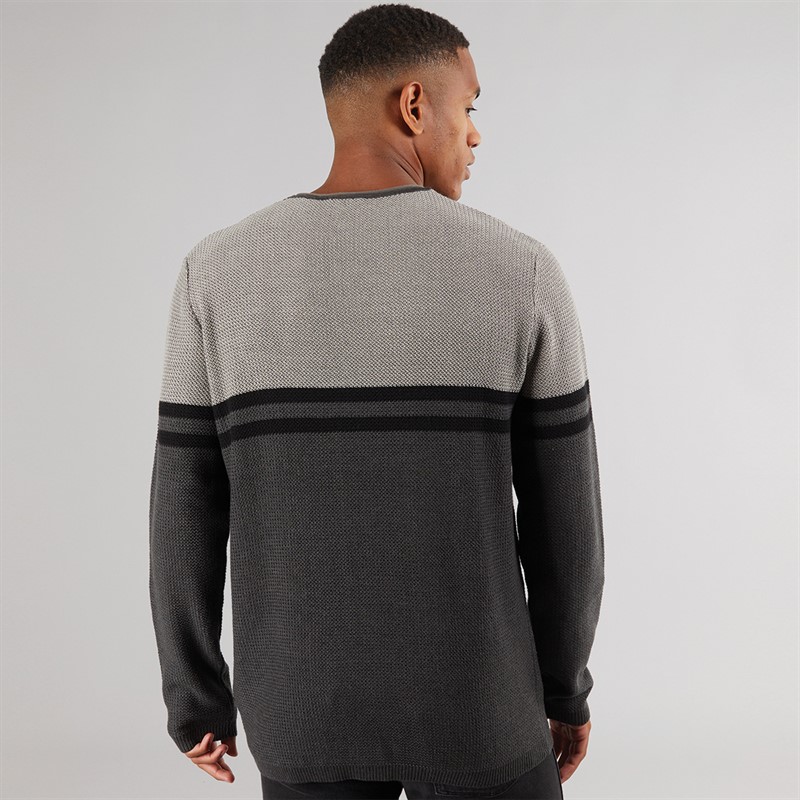 Indicode Herren Jaluf Pullover Anthrazit Mix