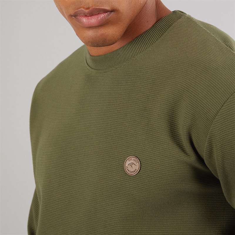 Indicode Herren Salupe Sweatshirt Dunkel Olive