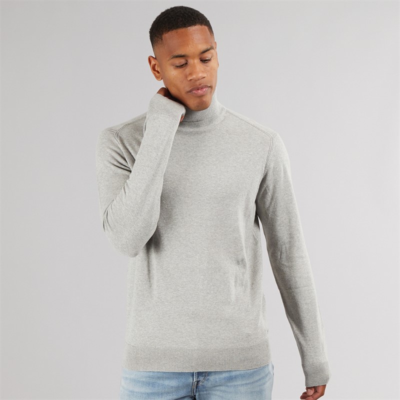 Indicode Herren Burns Pullover Hell Grau Meliert
