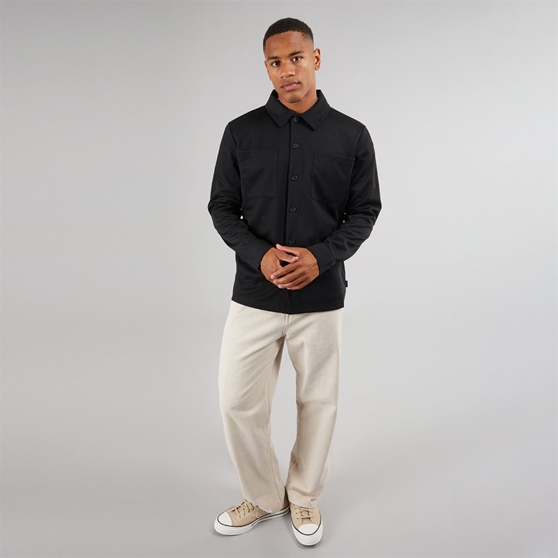 Indicode Herren Yuno Hemdjacke Schwarz