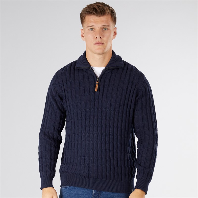 Indicode Herren Rufus Pullover Dunkel Marine