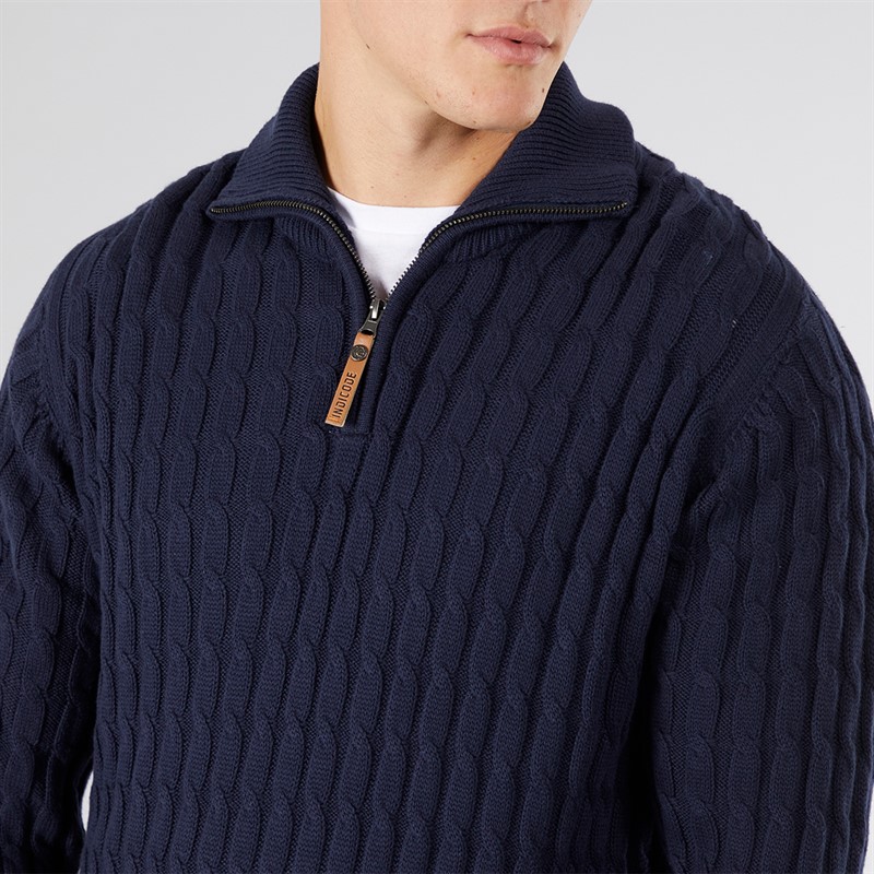 Indicode Herren Rufus Pullover Dunkel Marine