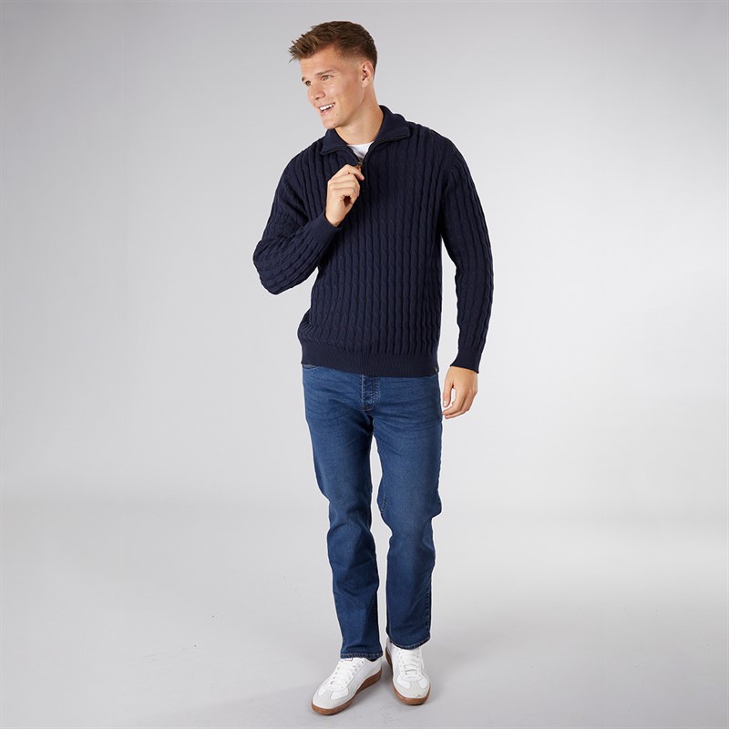 Indicode Herren Rufus Pullover Dunkel Marine