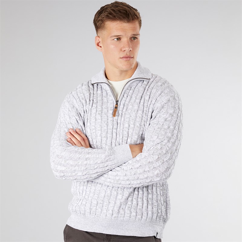 Indicode Herren Rufus Pullover Off White