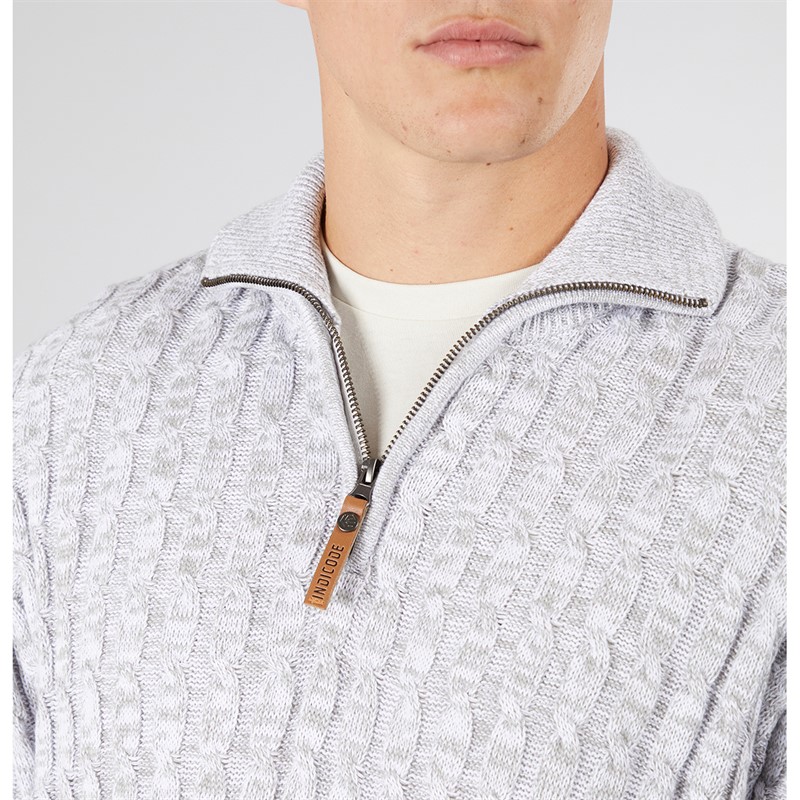 Indicode Herren Rufus Pullover Off White