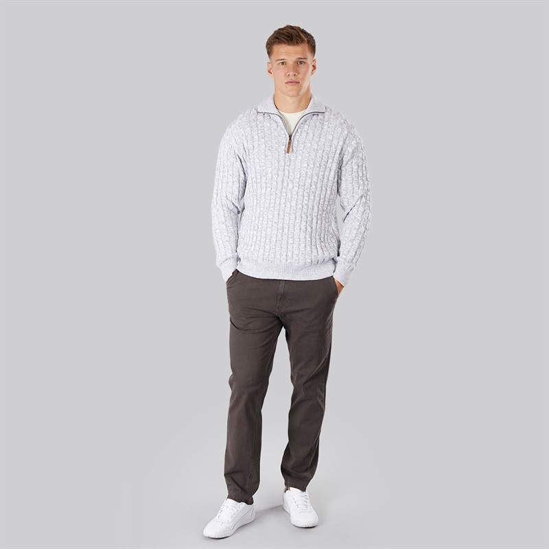 Indicode Herren Rufus Pullover Off White