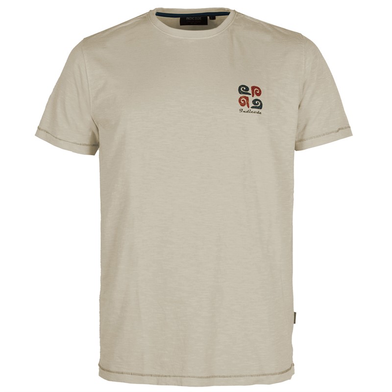 Indicode Herre Amos T-Shirt Fog - Størrelse L