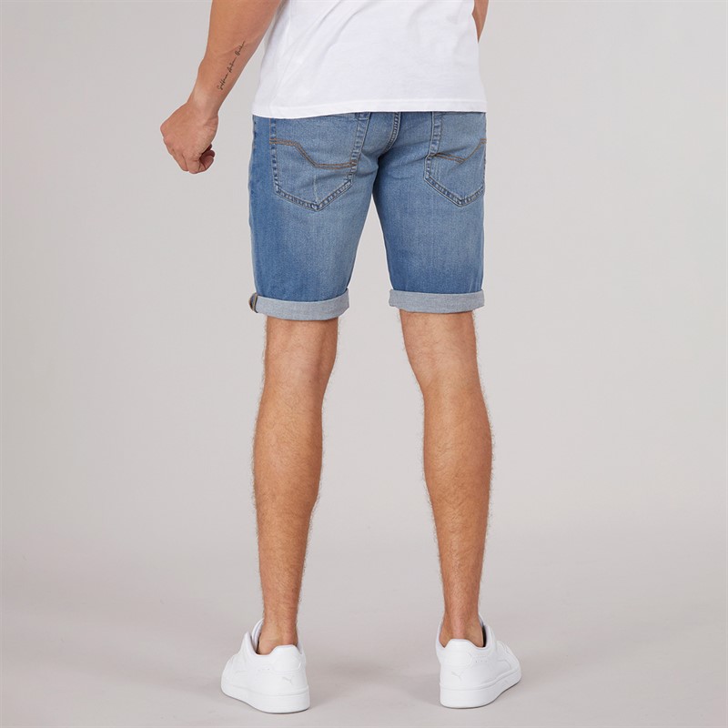 Indicode Herre Kaden Denim Shorts Blå Vask