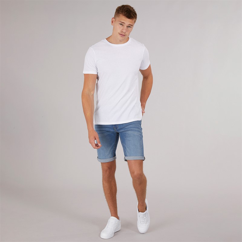 Indicode Herre Kaden Denim Shorts Blå Vask