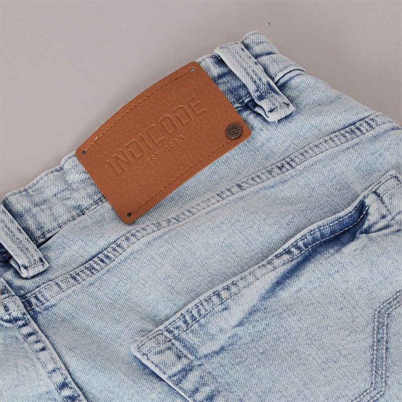 Indicode Shorts en jean Kaden Homme Bleu mousse