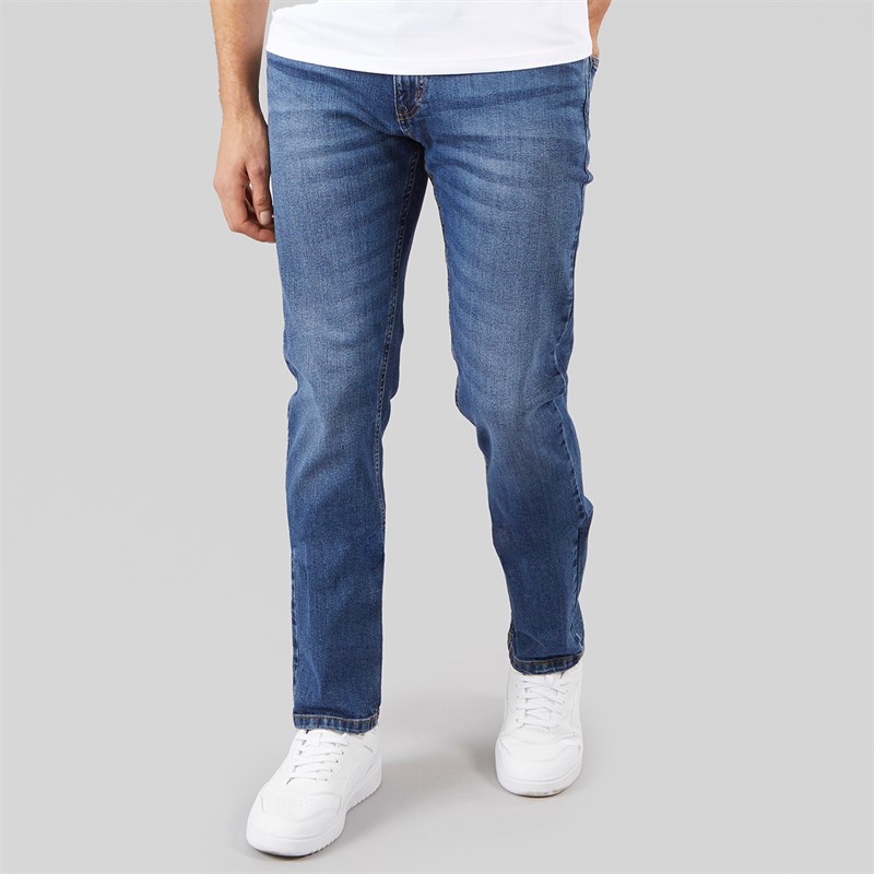 Indicode Herren Tony Regular Fit Jeans Medium Indigo
