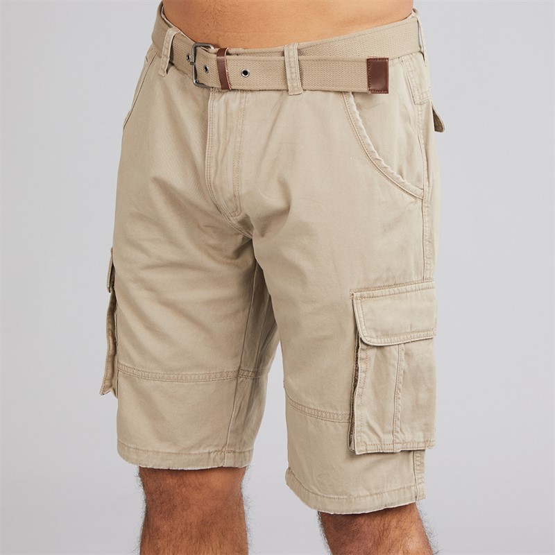 Indicode Herren Inmonroe Cargo Shorts Greige