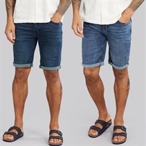 Indicode Herren Inalicanto Zweierpack Jeans Shorts Mittel Indigo/Iconic Blau Medium Indigo+Iconic Blue