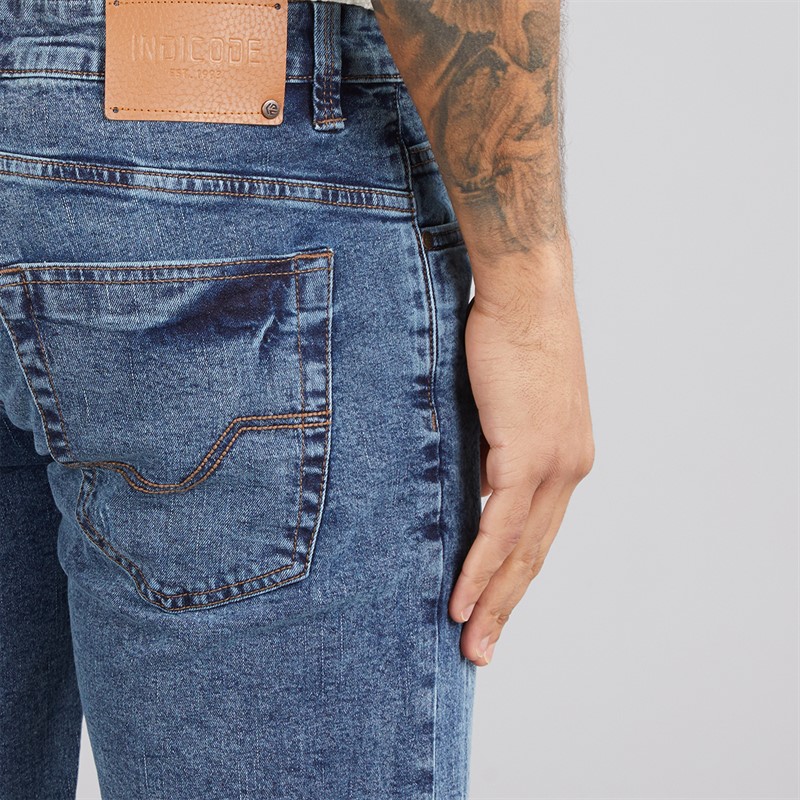 Indicode Herren Inalicanto Zweierpack Jeans Shorts Mittel Indigo/Iconic Blau Medium Indigo+Iconic Blue