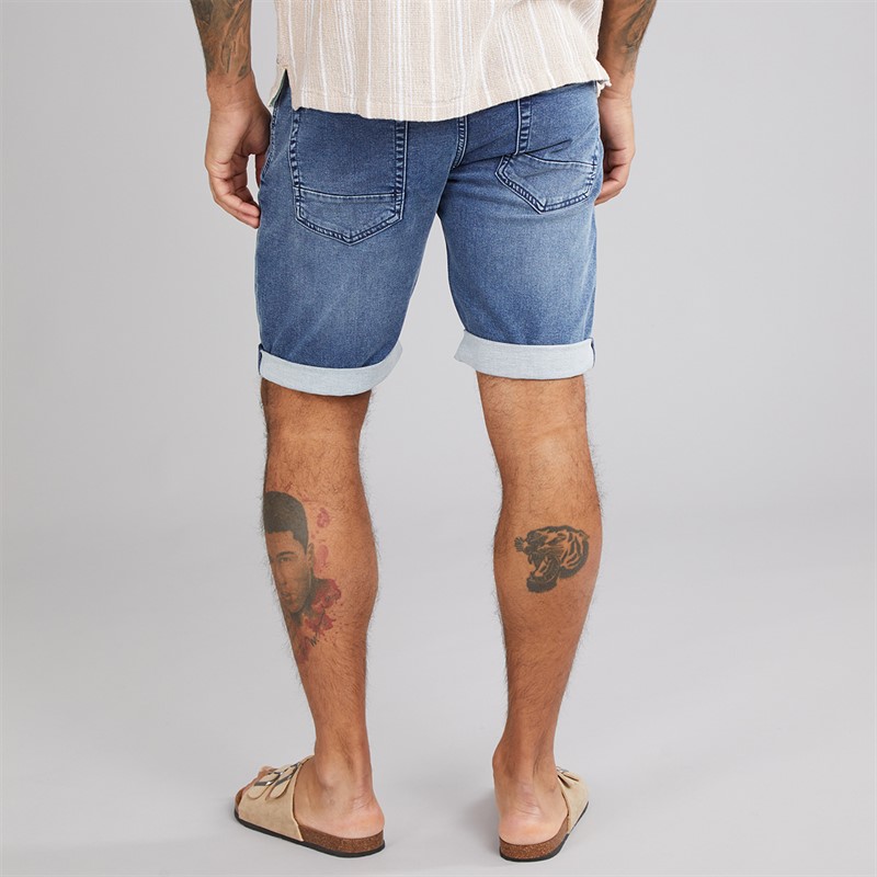 Indicode Herren Indelmare Denim Shorts Deep Dusk