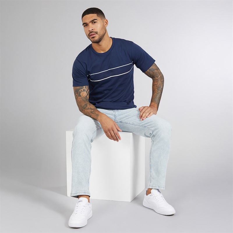 Indicode Herre Tony Regular Fit Jeans Foam Blue