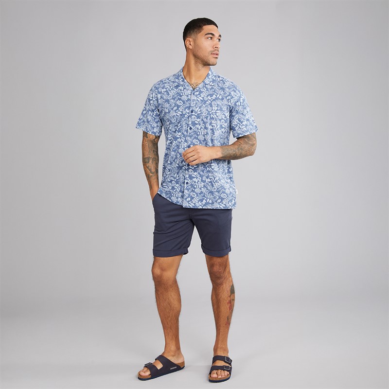 Indicode Herre Fiore Skjorte Mørk Denim Dk Denim