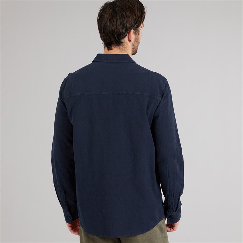 Indicode Trypto koszula z długim rękawem dla niego kolor Sky Captain