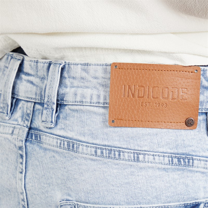 Indicode Herre Kaden Shorts Foam Blue