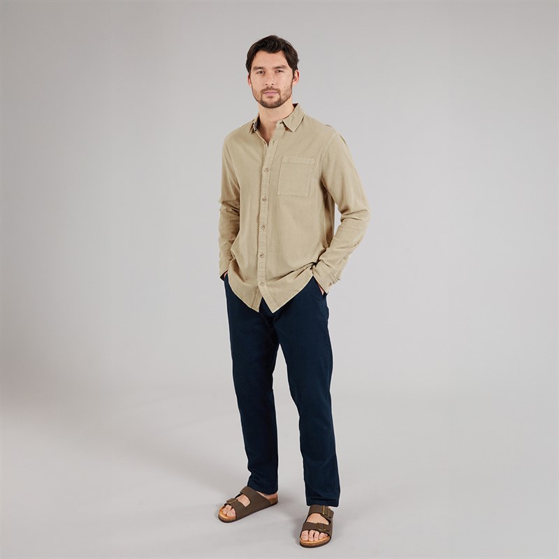 Indicode Chemise à manches longues Trypto Homme Stone