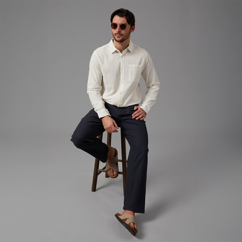 Indicode Trypto koszula z długim rękawem dla niego kolor Off White