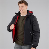 Indicode Inechermann kurtka typu bomber z kapturem dla niego kolor Czarny