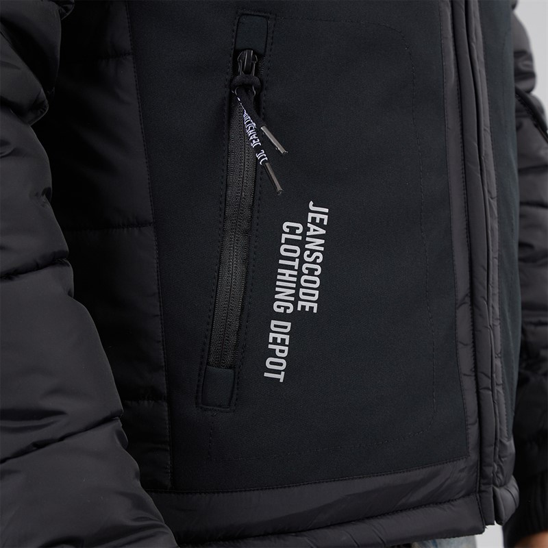 Indicode Inechermann kurtka typu bomber z kapturem dla niego kolor Czarny