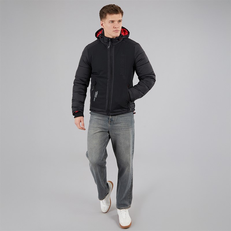 Indicode Inechermann kurtka typu bomber z kapturem dla niego kolor Czarny