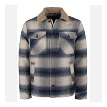 Indicode Heren Inharrod Gewatteerd Overhemd Donker Denim Dk Denim