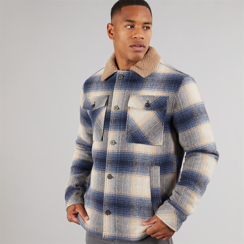 Indicode Herren Inharrod Stepp Überhemd Dunkel Denim Dk Denim